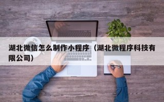 黑龙江湖北微信怎么制作小程序（湖北微程序科技有限公司）